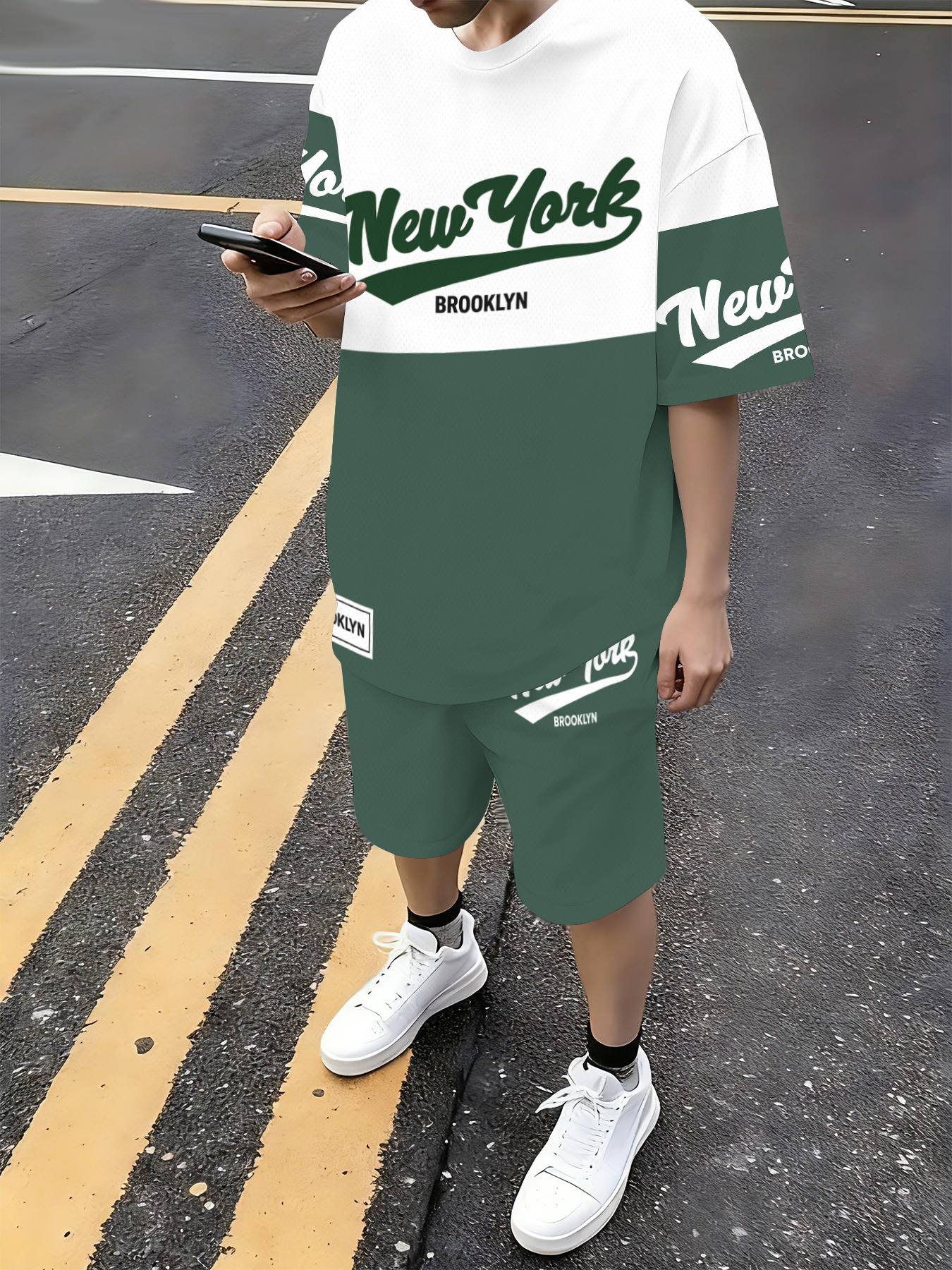 Mens Fashion Wear - 2026 Summer American Men's T-shirt Set