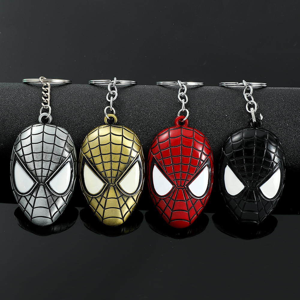 Men Fashion Key - Marvel Keychain Superhero Spiderman Mask Pendant