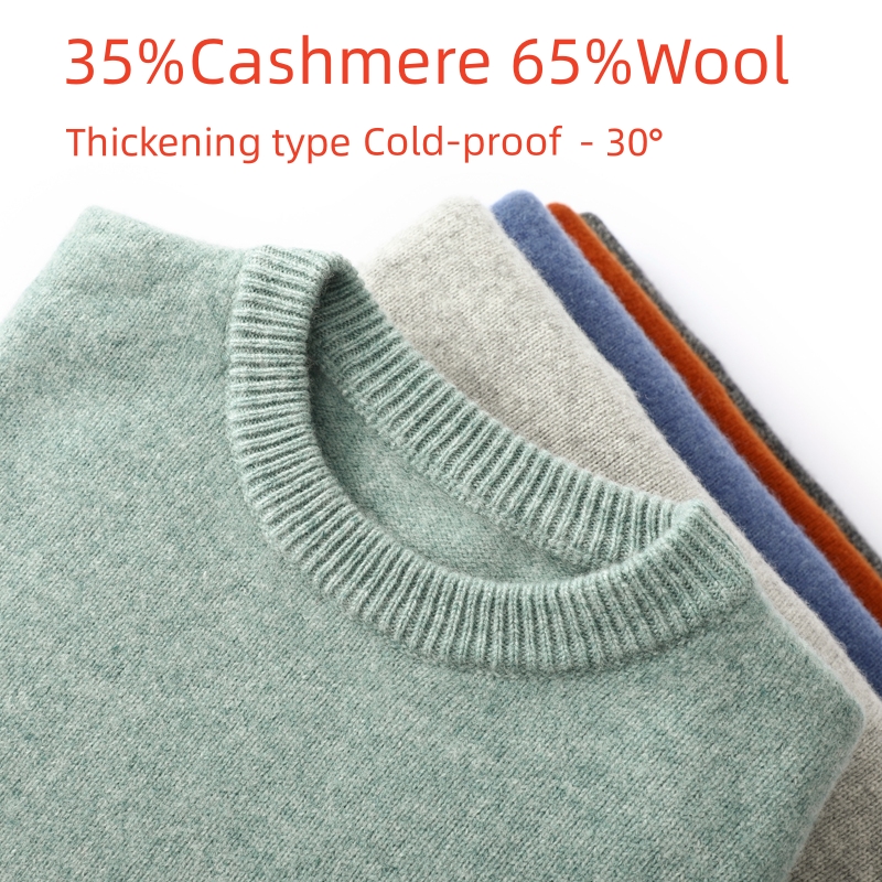 Mens Fashion Jumpers - Men's 100% Pure Wool Cashmere Sweater