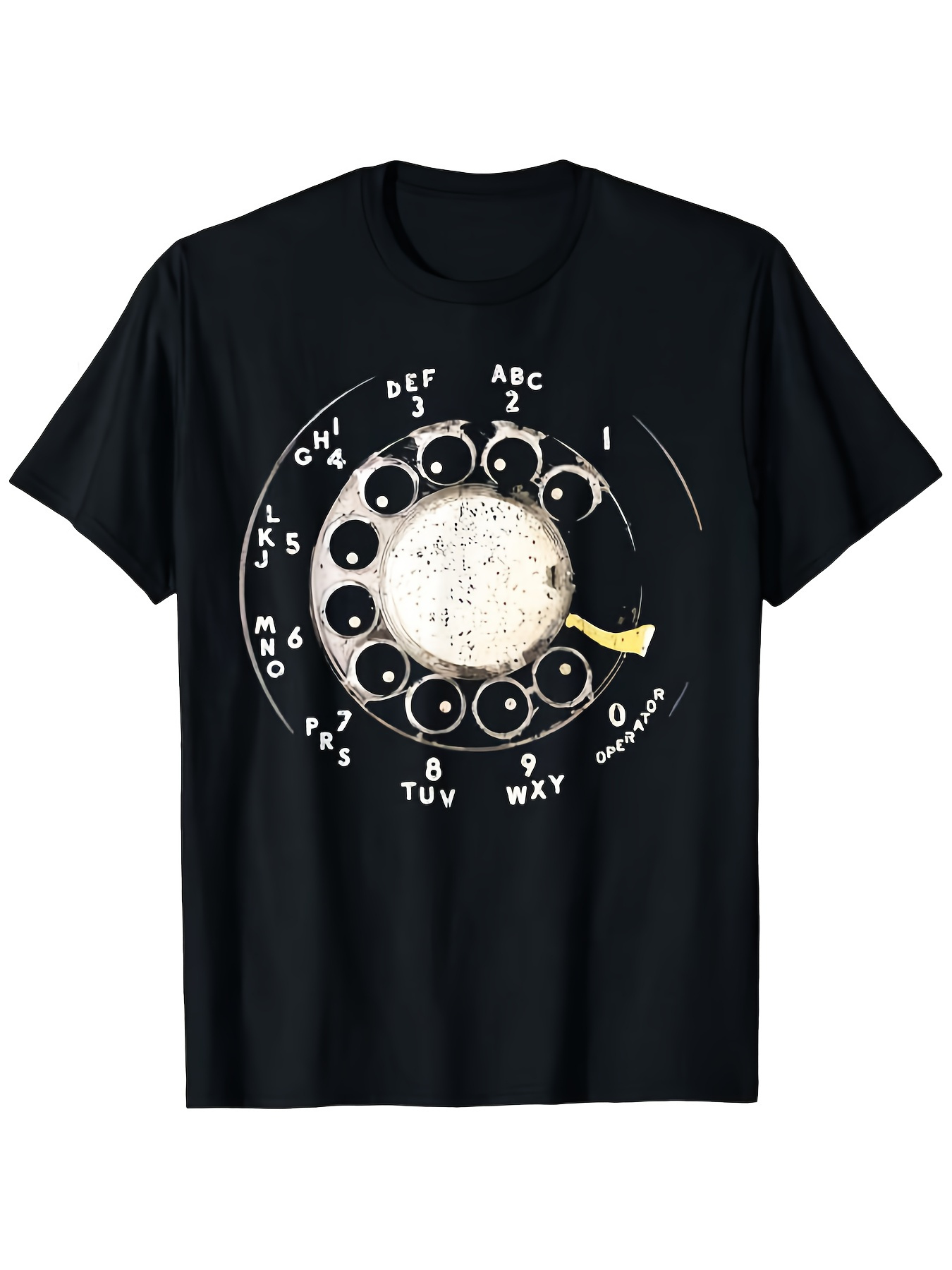 Men'S Fashion 1960S - Plus Size Retro Turntable Pattern T-Shirt