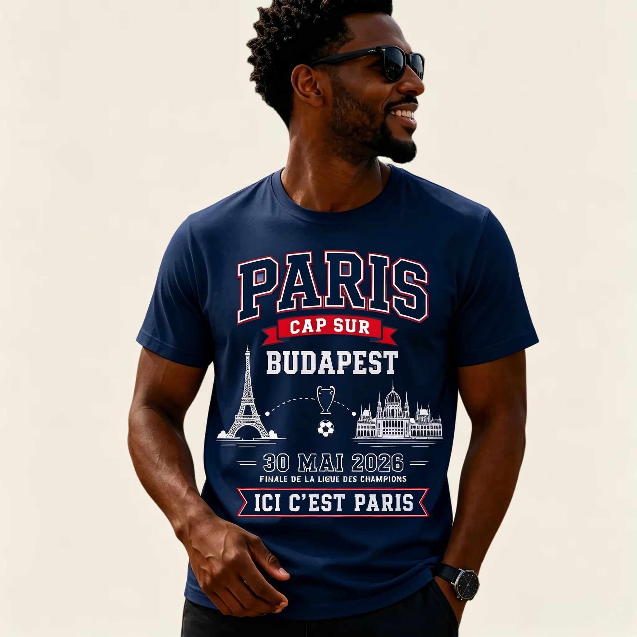 Paris Fashion Men - PSG Paris European Champions Commemorate Tshirt