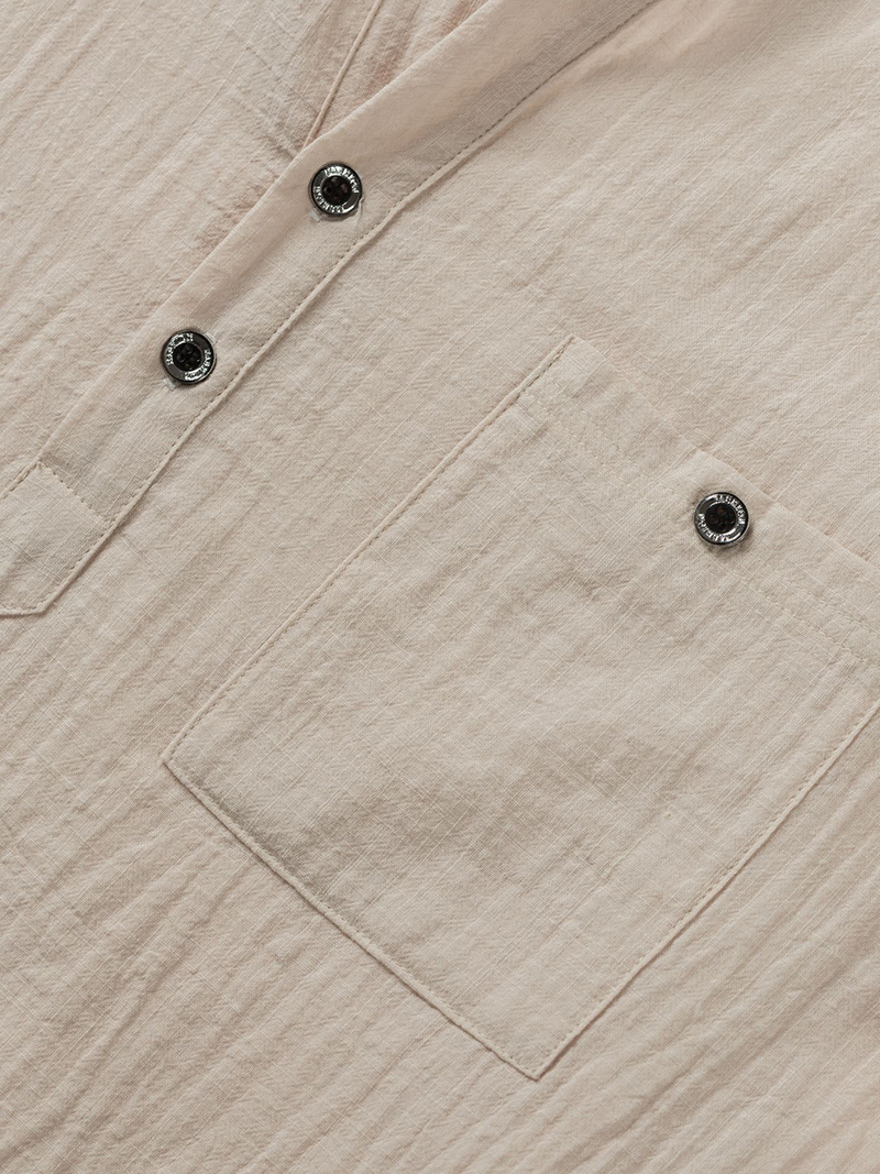 Men's Cotton Linen Henley Shir - огляд і ціна Linen Shirt Summer