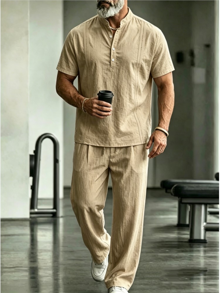 Summer Hot Sale Men's Cotton L - огляд і ціна Linen Shirt Summer