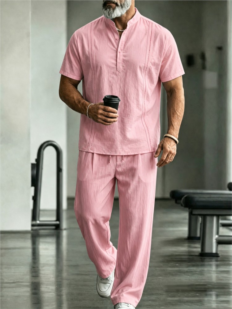 Summer Hot Sale Men's Cotton L - огляд і ціна Linen Shirt Summer