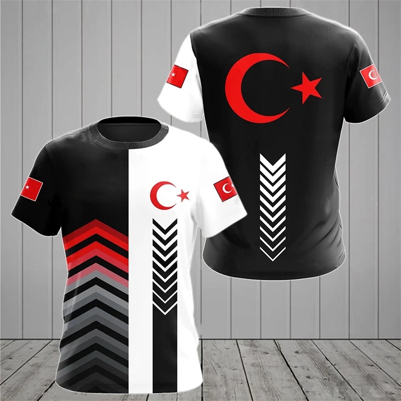 Turkish Flag Camouflage 3d Pri - огляд і ціна Men'S Fashion Oversized T Shirt
