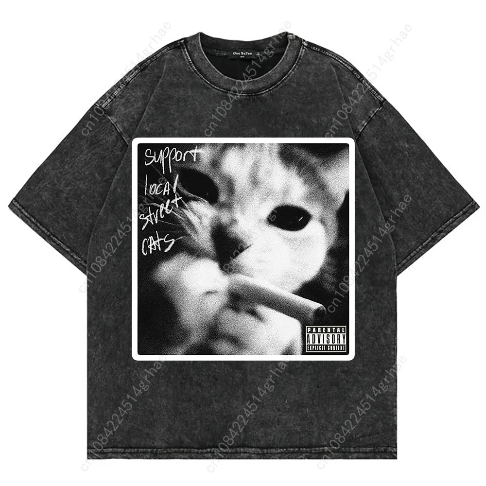 100% Cotton Vintage Washed Y2k - огляд і ціна Men'S Fashion Oversized T Shirt
