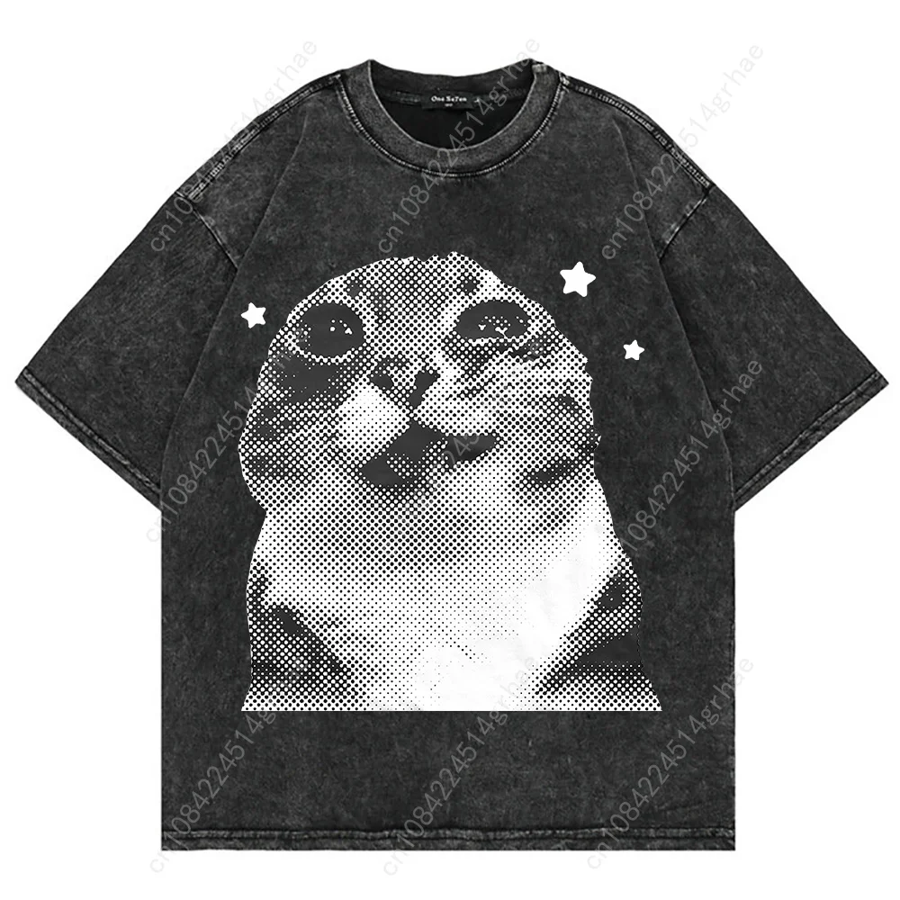 100% Cotton Vintage Washed Y2k - огляд і ціна Men'S Fashion Oversized T Shirt