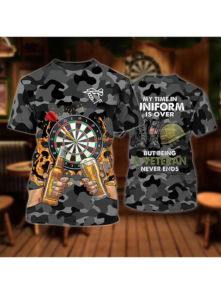 New Men's Dart Turntable 3D Pr - огляд і ціна Men'S Fashion Oversized T Shirt