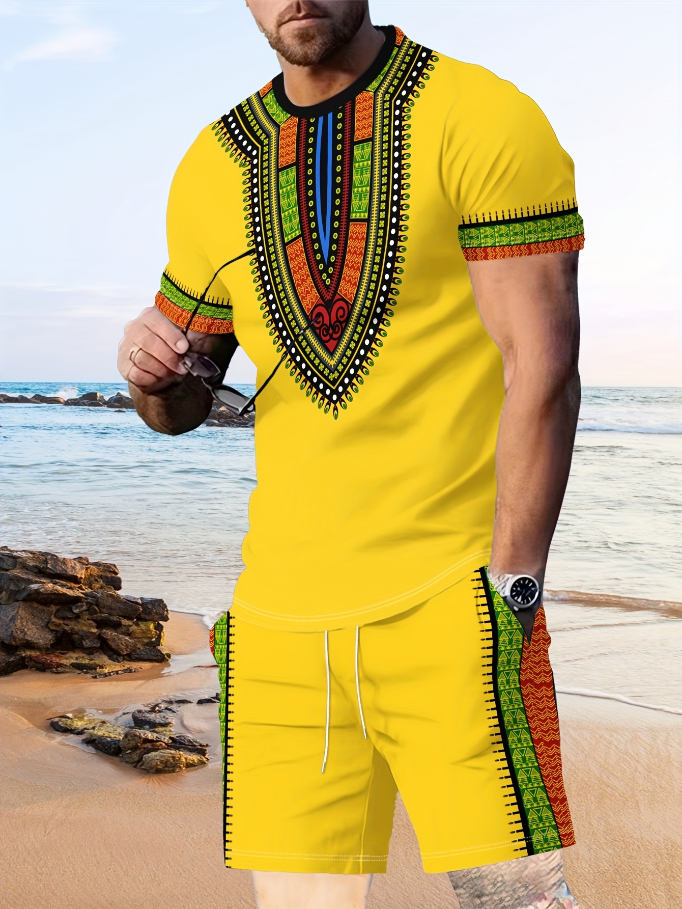 New Men's Suits African Dashik - огляд і ціна Men'S Fashion Oversized T Shirt