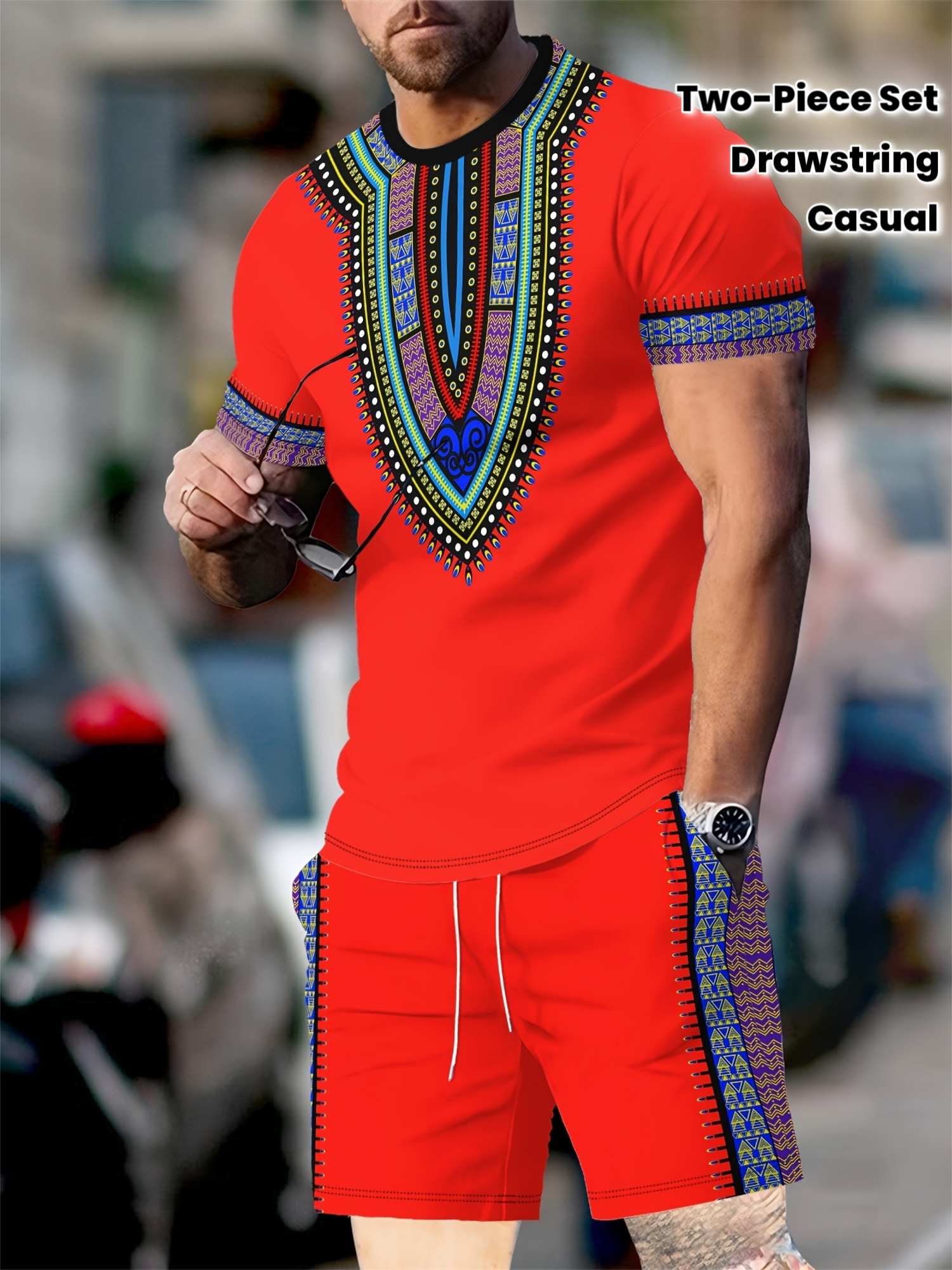 New Men's Suits African Dashik - огляд і ціна Men'S Fashion Oversized T Shirt