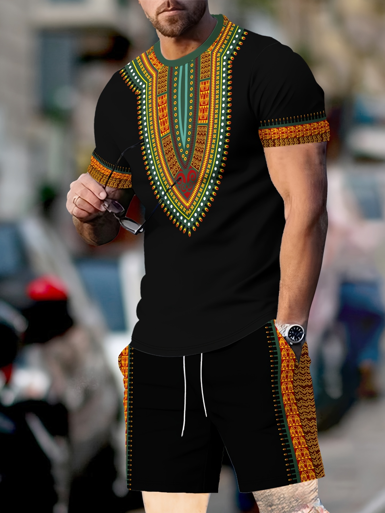 New Men's Suits African Dashik - огляд і ціна Men'S Fashion Oversized T Shirt