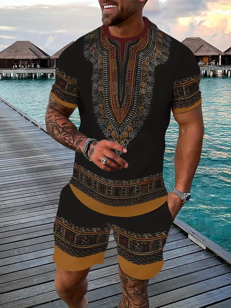 New Men's Suits African Dashik - огляд і ціна Men'S Fashion Oversized T Shirt