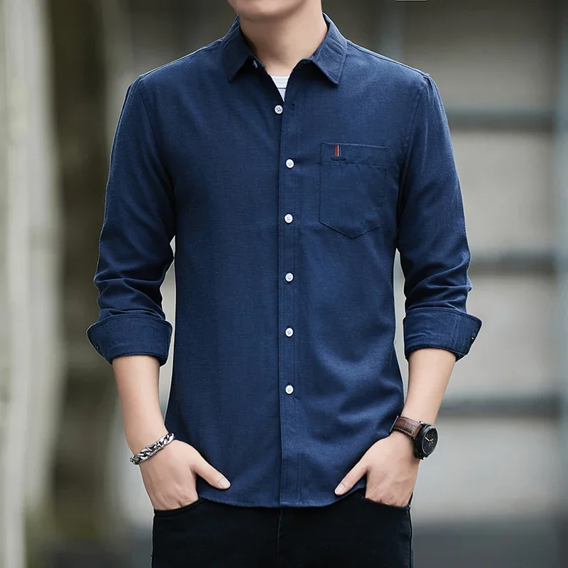 Sports Long Sleeved Jacket Men - огляд і ціна Linen Shirt Summer
