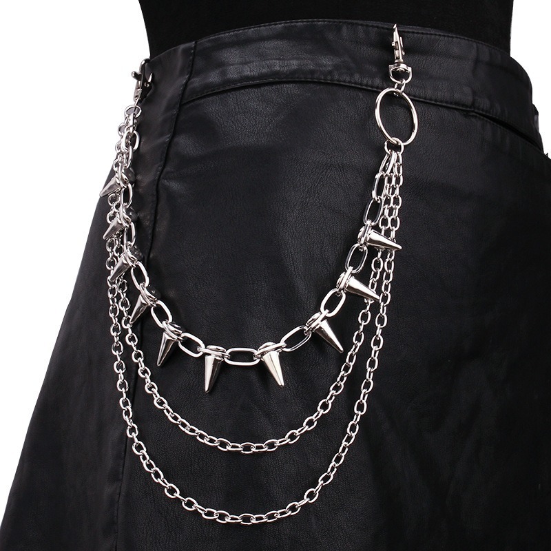 Hip Hop Punk Rock Metal Pants  - огляд і ціна Men Fashion Key