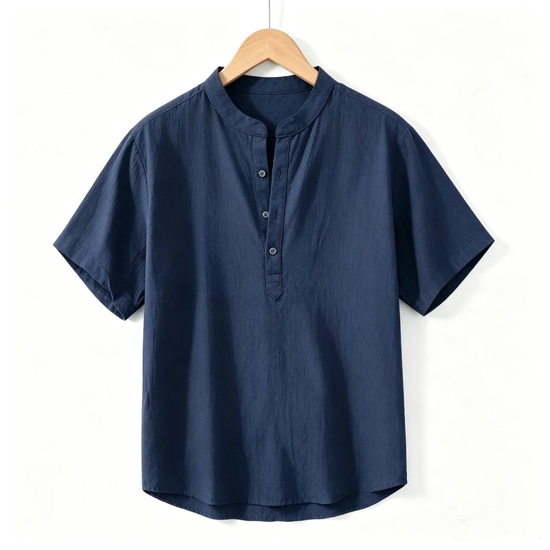 Men Cotton Linen Short-Sleeve  - огляд і ціна Linen Shirt Summer