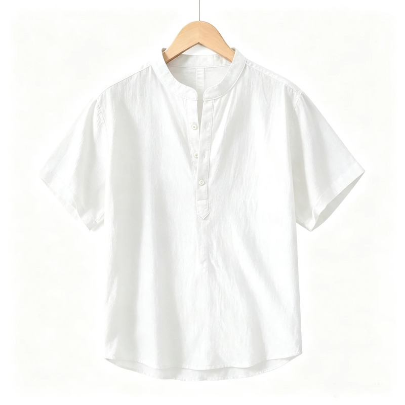 Men Cotton Linen Short-Sleeve  - огляд і ціна Linen Shirt Summer