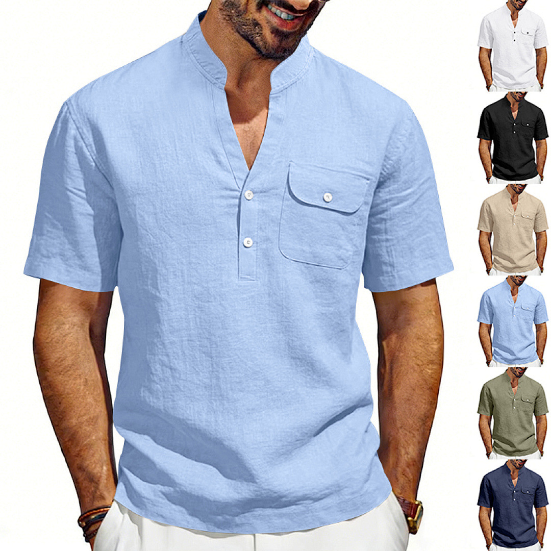 Cross-border summer linen loos - огляд і ціна Linen Shirt Summer