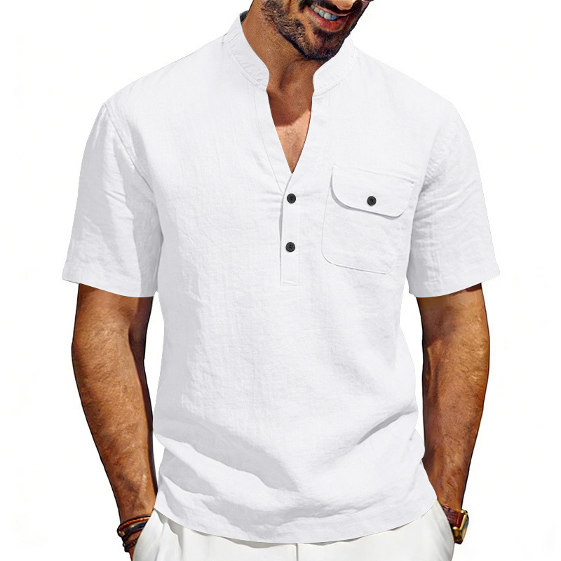 Cross-border summer linen loos - огляд і ціна Linen Shirt Summer