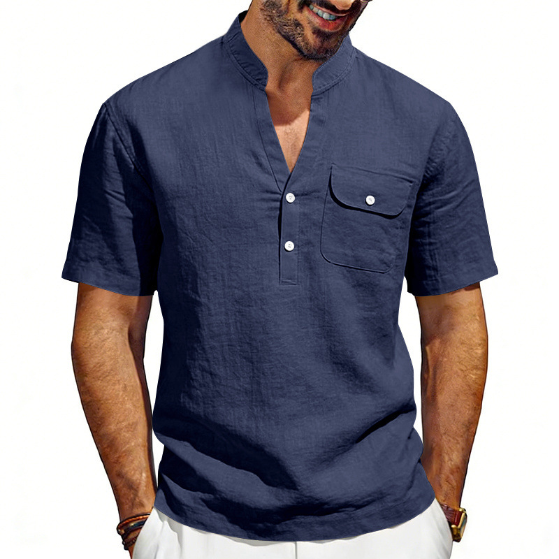 Cross-border summer linen loos - огляд і ціна Linen Shirt Summer