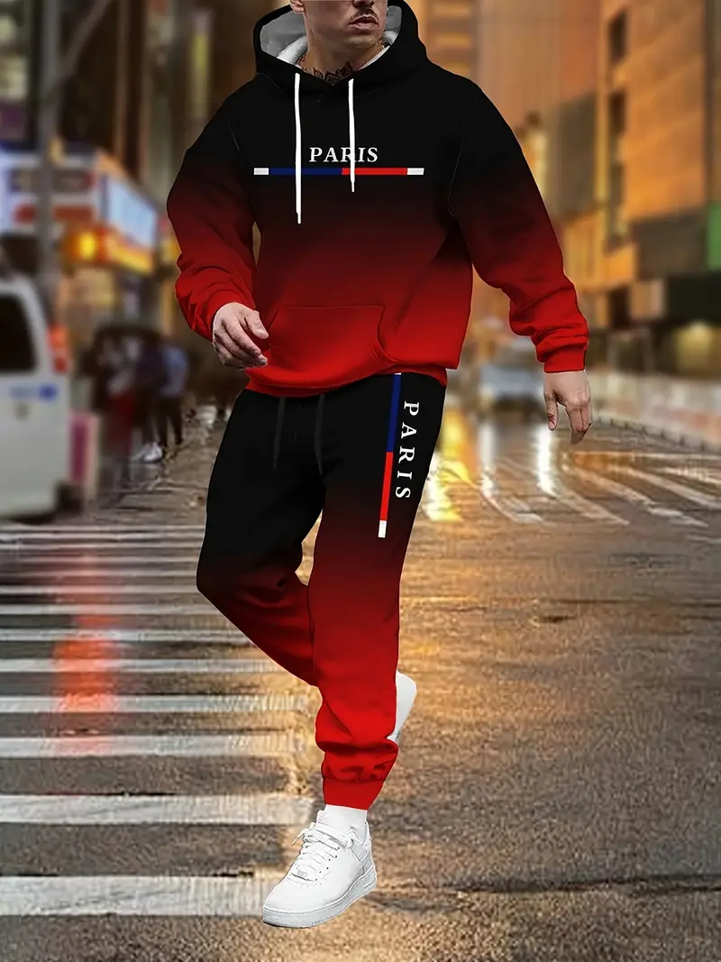 Gradient Color Paris Tracksuit - огляд і ціна Paris Fashion Men