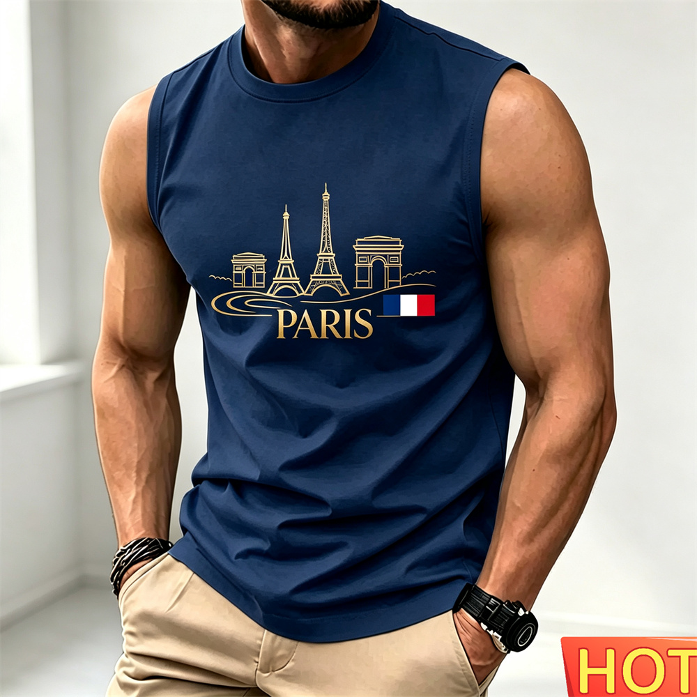 Summer men's casual sleeveless - огляд і ціна Paris Fashion Men