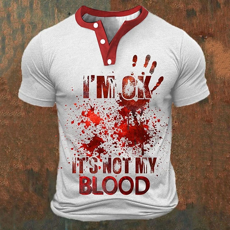 Funny 3D Letter Print Men's He - огляд і ціна Mens Fashion Wear