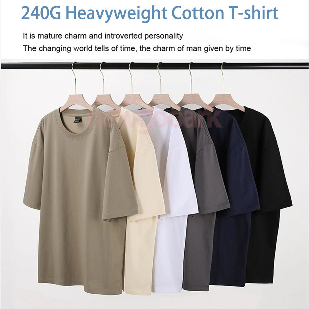 240G Heavyweight Cotton Custom - огляд і ціна Men'S Fashion Oversized T Shirt