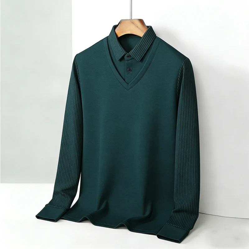Men's Fake Two Piece Shirt Col - огляд і ціна Mens Fashion Wear
