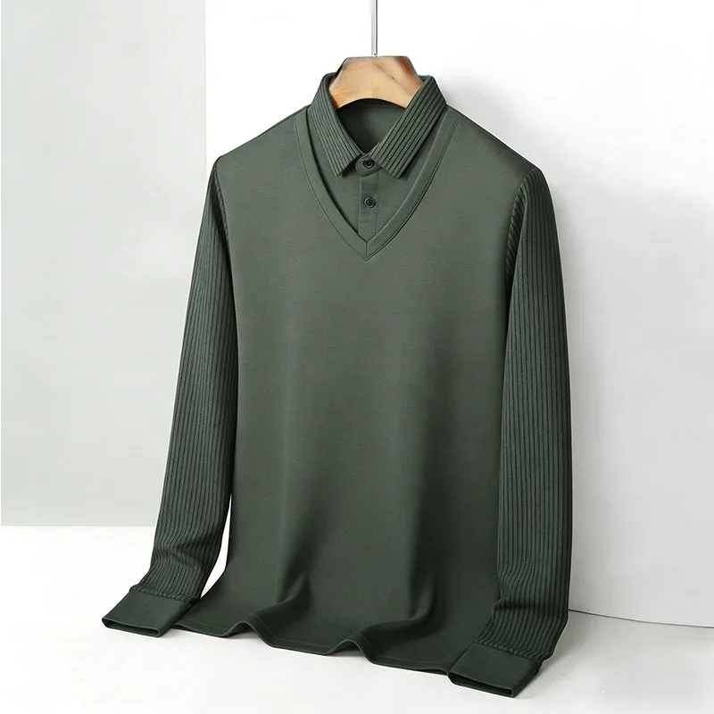 Men's Fake Two Piece Shirt Col - огляд і ціна Mens Fashion Wear