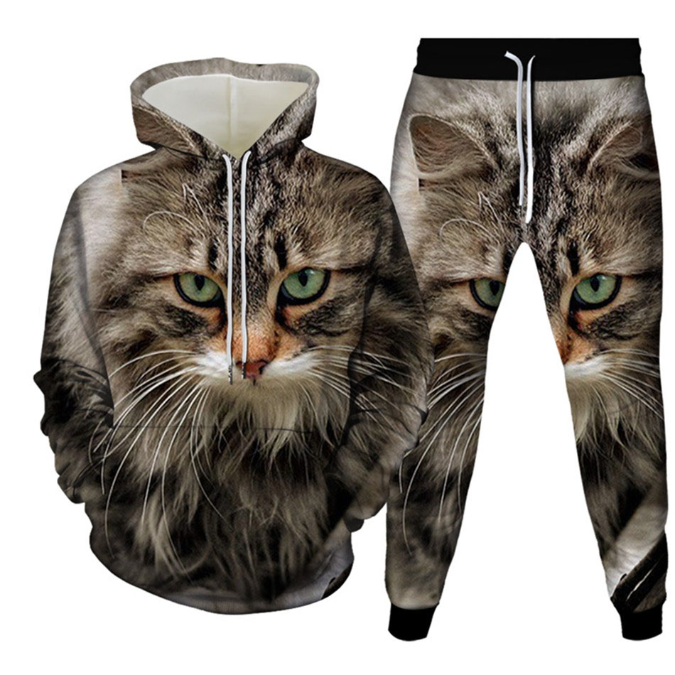 Autumn Funny Animal Cat 3D Pri - огляд і ціна Men'S Fashion Hoodie