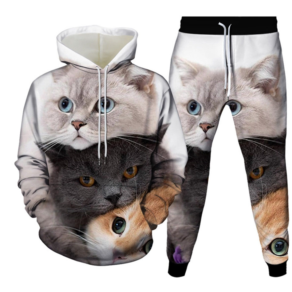 Autumn Funny Animal Cat 3D Pri - огляд і ціна Men'S Fashion Hoodie
