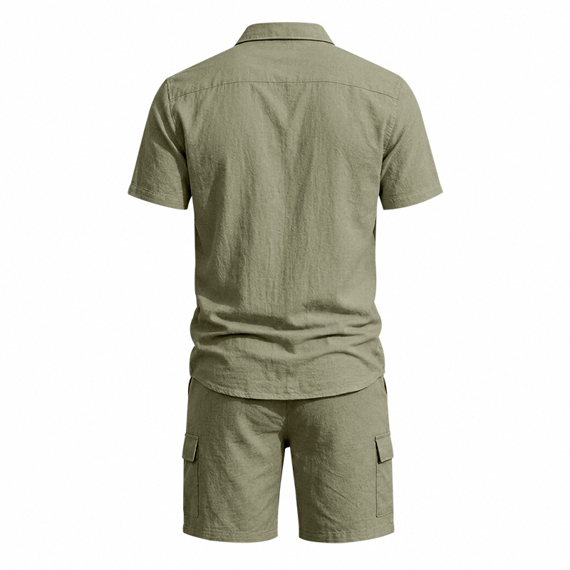 Men Summer American Linen Two  - огляд і ціна Linen Shirt Summer