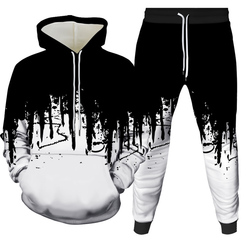 Ink Painting 3D Printed Hoodie - огляд і ціна Men'S Fashion Hoodie