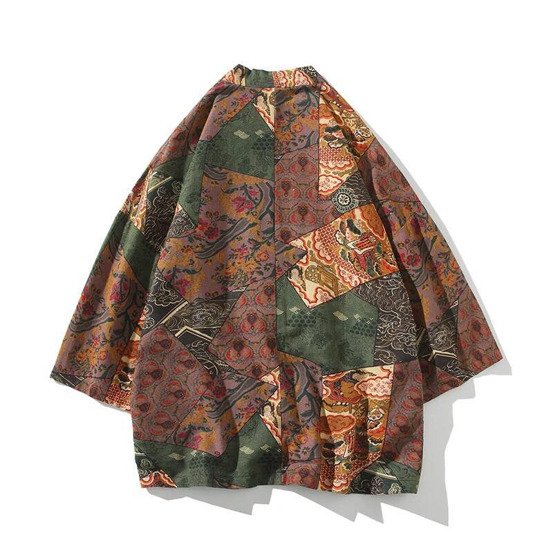 Ethnic Style Print Yukata Men  - огляд і ціна Mens Fashion Jumpers