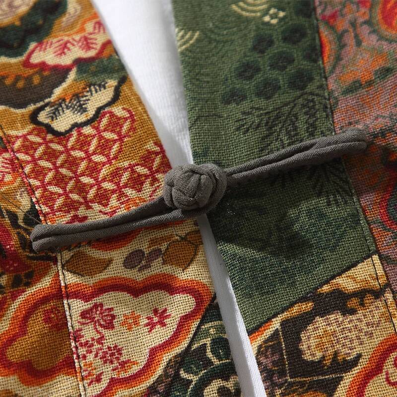 Ethnic Style Print Yukata Men  - огляд і ціна Mens Fashion Jumpers